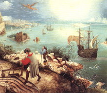Падение Икара. Картина круга Питера Брейгеля Старшего. Copyright © Museum & Gardens van Buuren